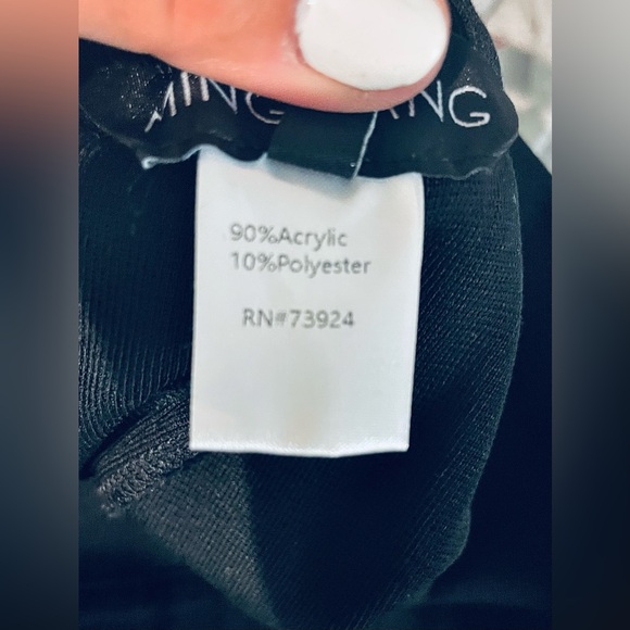 Ming Wang Large Size Straight Leg Knit Black Pants - Picture 3 of 8